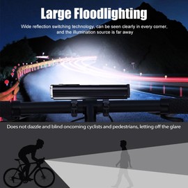 Brightest 8 LED Bike Lights 12000 Lumens Super Bright Bike Headlight Light with Taillight Set 4 Light Modes USB Rechargeable for Night Riding,Off Road Cycling