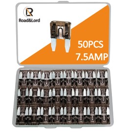 50Pcs 7.5A Mini Blade Fuses, 7.5A MiniFuse, ATM APM Blade Fuse, Fusibles Automotive Car MiniFuses Assortment, Mini-Boat-fuses, ATM APM Kit for Car/RV/Truck/Motorcycle