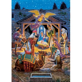 Masterpieces 500 Piece Glitter Christmas Jigsaw Puzzle - Holy Night - 15"x21"