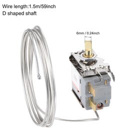 MECCANIXITY Refrigerator Thermostat Temperature Control WPF24 2 Pin 6A for Refrigeration Cord Freezer