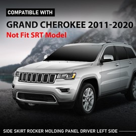 G-PLUS Skirt Rocker Molding Panel Left Side Compatible with Jeep Grand Cherokee 2014-2022 Black 5NP51RXFAA