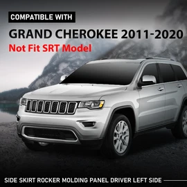 G-PLUS Skirt Rocker Molding Panel Left Side Compatible with Jeep Grand Cherokee 2014-2022 Black 5NP51RXFAA