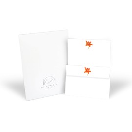 Me Loovely Orange Lily Letter Writing Paper and Envelopes Set Floral A5 Size Papers Luxury Stationery Supplies for School Home & Office | Christmas Gifts (10 Letters & 10 Envelopes with Gift Envelope)