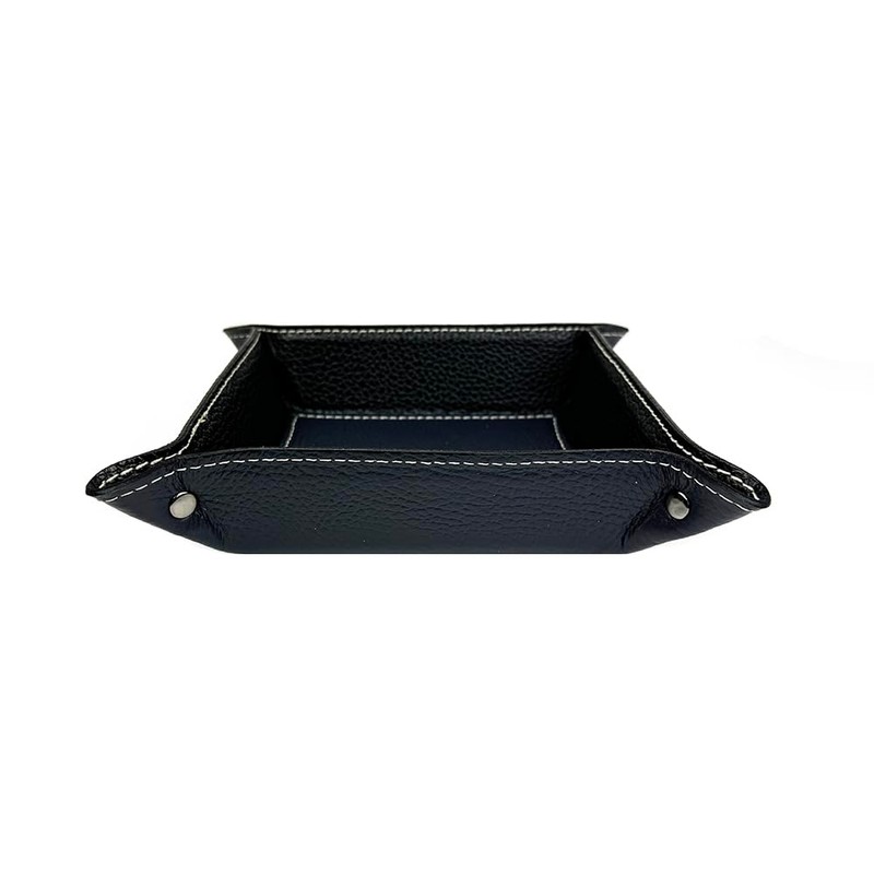 FrasiBags Leather Pocket Empty - Square Leather Tray Organiser -
