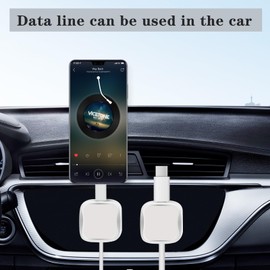 6 Pack Magnetic Cable Clip Clips, Under Desk Cable Management,Hgliagtsmat Adhesive Cord Clip Storage Box for Home Desk Phone Car Wall Desktop Nightstand, Wall Cable Management (White)