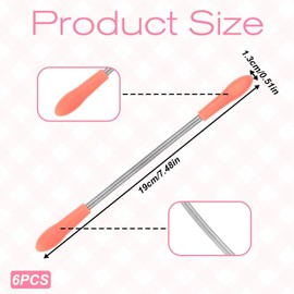 6 Pieces Pink Facial Hair Remover Spring Eyebrow Face Epilator Coil Portable for Women Chin Cheek Mustache Upper Lip