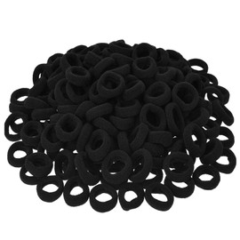 Rpanle 100 Pieces Elastic Hair Ties, Multicolor Hair Elastic Bands Ponytail Holders, 2.5 mm Hair Bands Hair Bobbles for Women Girls (Black)