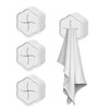 Set of 4 Tea Towel Holders, No Drilling, Kitchen Towel