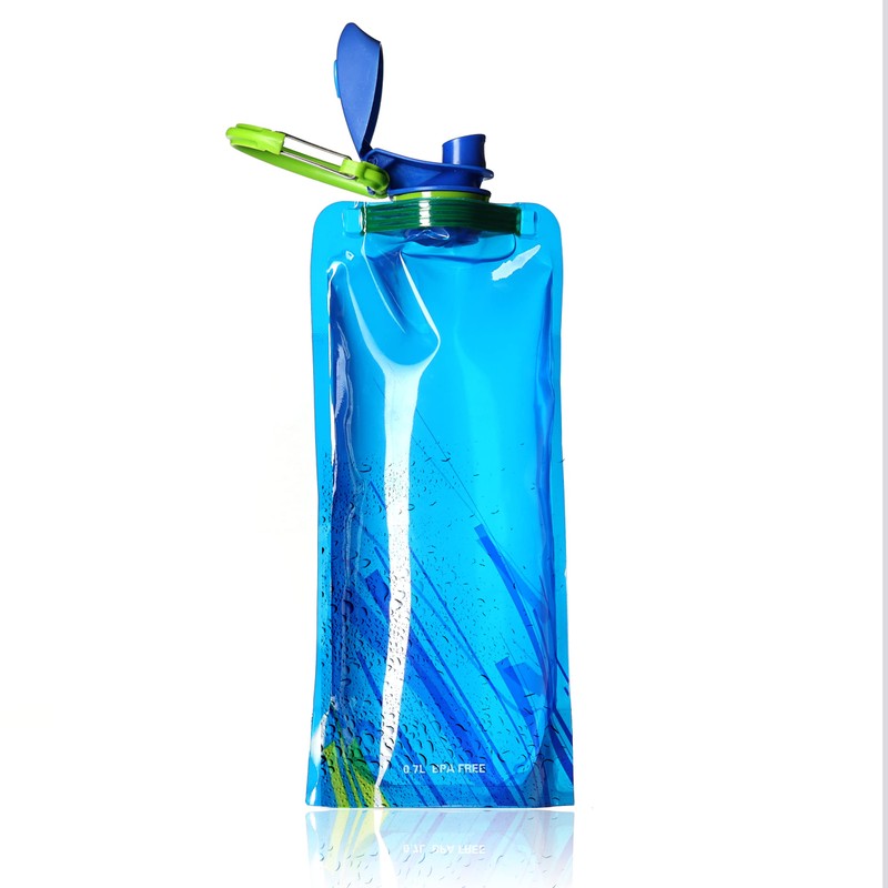 Ganzoo © Drinking Bag with Carabiner, Pack of 3, Water