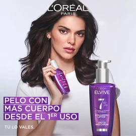 L'Oréal Paris Elvive Collagen Lifter Tratamiento de Volumen (Hasta un 61% más por 72 Hrs). Péptidos de Colágeno. Reconstruye Pelo Delgado, Aplastado y Quebradizo sin Dejarlo Pesado, 100ml
