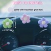 Crochet Flowers Dashboard Decorations, 6Pcs Cute Car Accessories for Women
