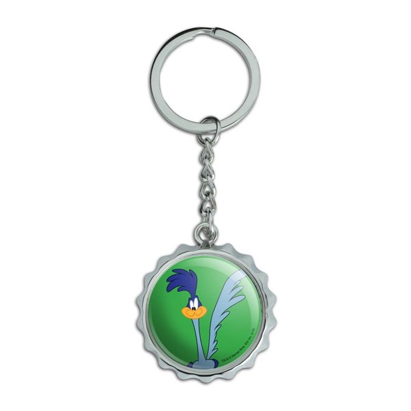 Looney Tunes Road Runner Chrome Plated Metal Pop Cap Bottle