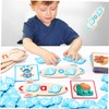Kisangel 1 Set Alphabet Flash Cards Vowel Sorting Educational for