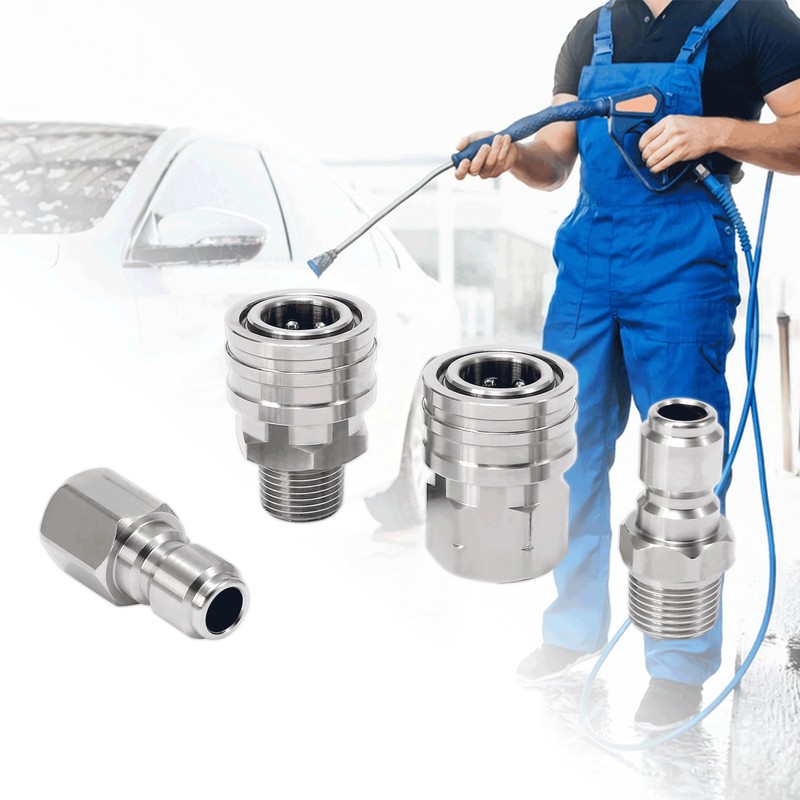 RIDGE WASHER Pressure Washer Quick Connect 3/8 Inch, Stainless Steel