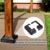uxcell 4Pcs Post Base Cover, 4.25"x4" (Internal Size 2"x2") PVC