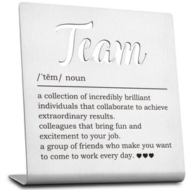 Team Gifts for Employees, Coworker gifts for Women funny, Thank You Gifts for Coworkers Women, Funny Team Definition Sign, Team Work Quotes Motivational Quotes for Desk, Team Desk Decor Sign