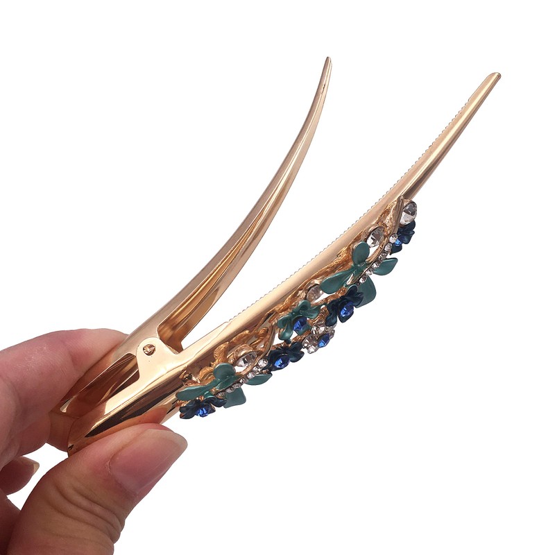 2PCS Boho Iris Dragonfly Long Duckbill Beak Alligator Crocodile Teeth