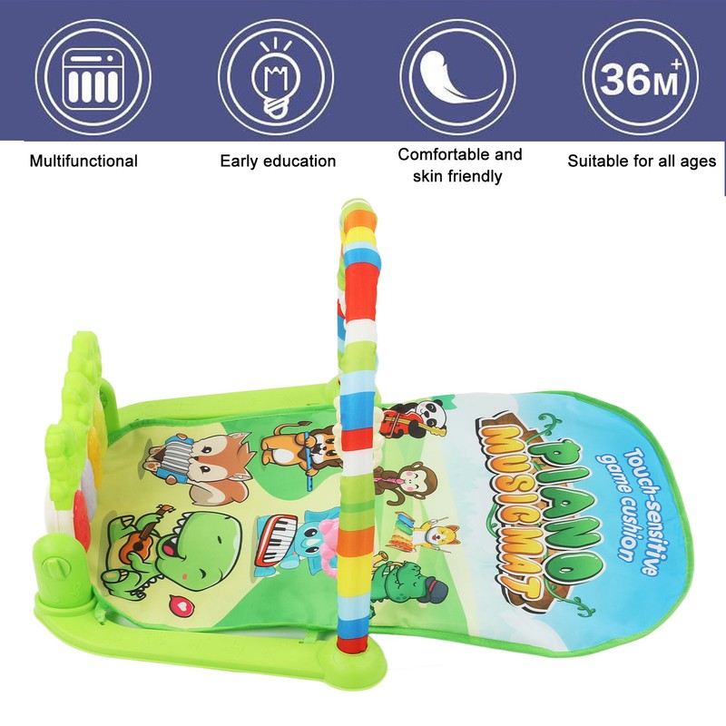 Baby Gym Activity Mat Kick Play Piano with Musical Toys