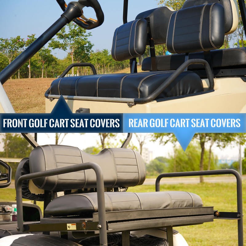 SHUNCHENXIANG 4PCS Golf Cart Seat Covers Kit fits Club Car