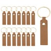 sourcing map 20 Pcs PU Leather Keychain Blanks Bulk Laser