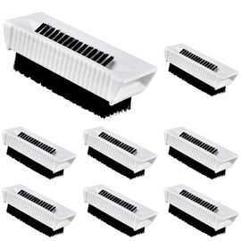 Aemygo 8 Pcs Hand Scrub Brushes for Nail Cleaning, Soft Fingernail Brush Non-Disposable Surgical Scrub Brushes with Nail Cleaner, Plastic Double-Sided Hand and Nail Cleaning Brush for Men Women Kids