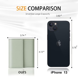 Travelambo RFID Blocking Small Mini Compact Wallet Coin Pouch Holder Trifold Credit Card Holder Pocket Purse for Women