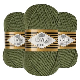 Lavita Chells Snuggle Yarn for Crocheting & Knitting 555 Yards – Pack of 3 | Fluffy for Baby Projects, Toys & Blankets | 10.5 Oz of Thick Yarn for Crocheting & Cushioned Comfort