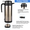 Stainless Steel Electric Car Kettle Travel Thermoses Heating Water Bottle