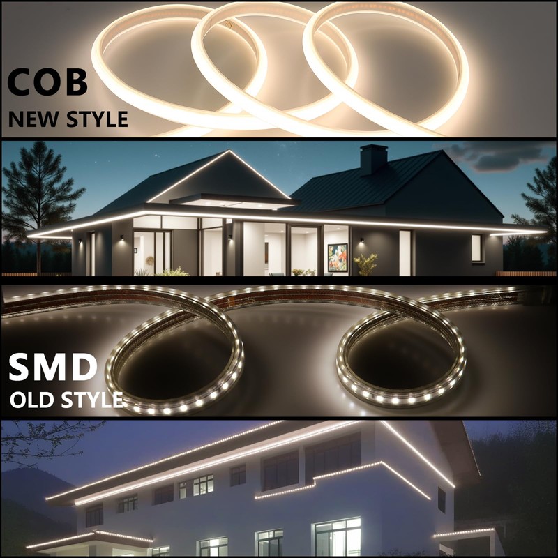 BENLUN AC 110V COB LED Strip Lights Outdoor Waterproof 65.6ft,