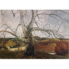 Andrew Wyeth "Pennsylvania Landscape '42" CUSTOM FRAMED Art Americana Rural Farm