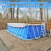 Hlimior 11.2x8.2Ft Rectangular Frame Pool Ground Cloths,Swimming Pool Waterproof PE
