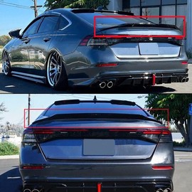 MUTUSAISI Rear Trunk Lip Spoiler R Style Highkick Wing Compatible with 11th Gen Honda Accord LX/EX/Hybrid Sport/Prime 2023 2024 Sedan Accessories (Gloss Black)