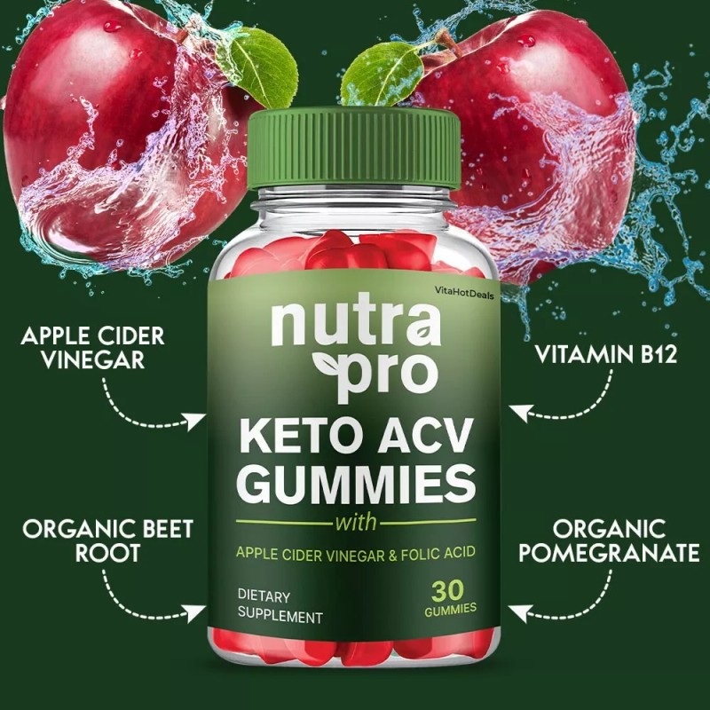 Nutra Pro Keto ACV Gummies, Max Strength Premium Formula, NutraPro