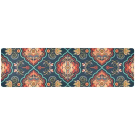 Eyanle Table Runner Trivet Heat Resistant Mat Pad Waterproof Non Slip Long Decorative Countertop Protector for Kitchen Dining Table 39x12In Retro Floral Olive