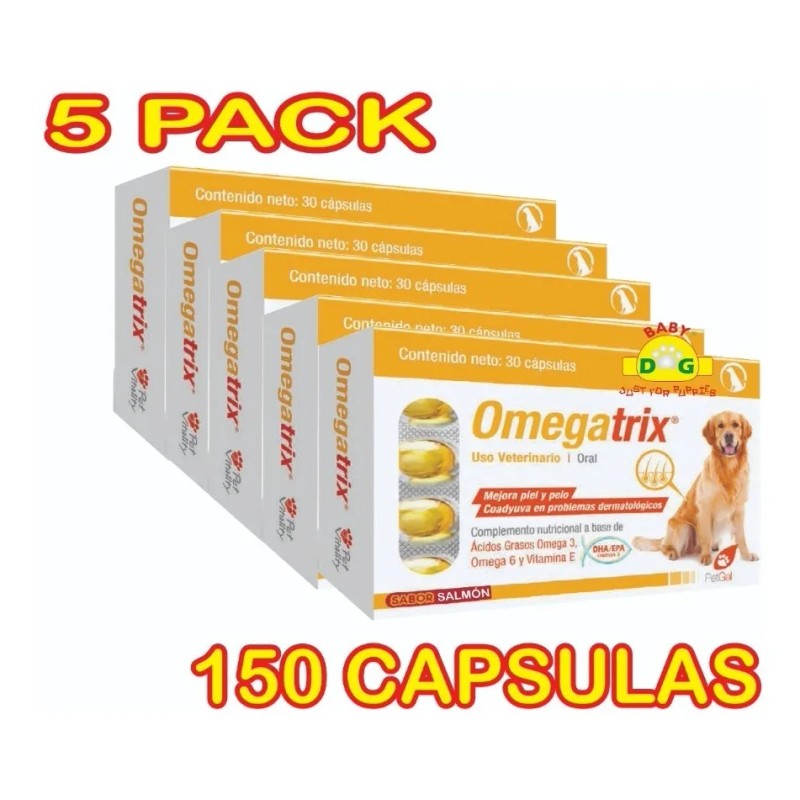 Omegatrix Suplemento Omegas 3 Y 6 Caja 150 Capsulas P/perro