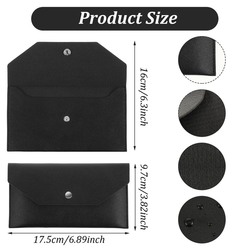 Piriuuo PU Leather Cash Envelope Wallet - Reusable Money Wallet