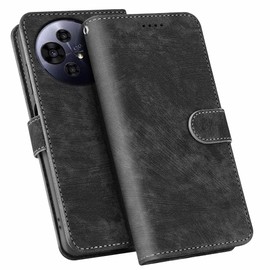 YSONCHAN PU Leather Case for TCL 50 NXTPAPER 5G/TCL 50 Pro NxtPaper 5G, Wallet Protection Cover with RFID Blocking, Magnetic Closure Flip-top Shockproof Bumper Shell. Black