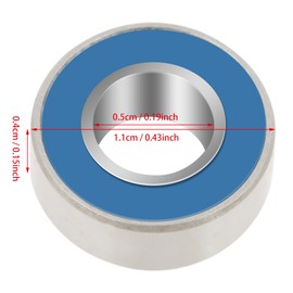 MR115-2RS Bearings, 25 Pcs/Set Steel Flanged Ball Bearings Deep Groove Ball Bearings 5mm Inner Dia 11mm OD 4mm Bore Double Side Rubber Sealed Ball Bearings