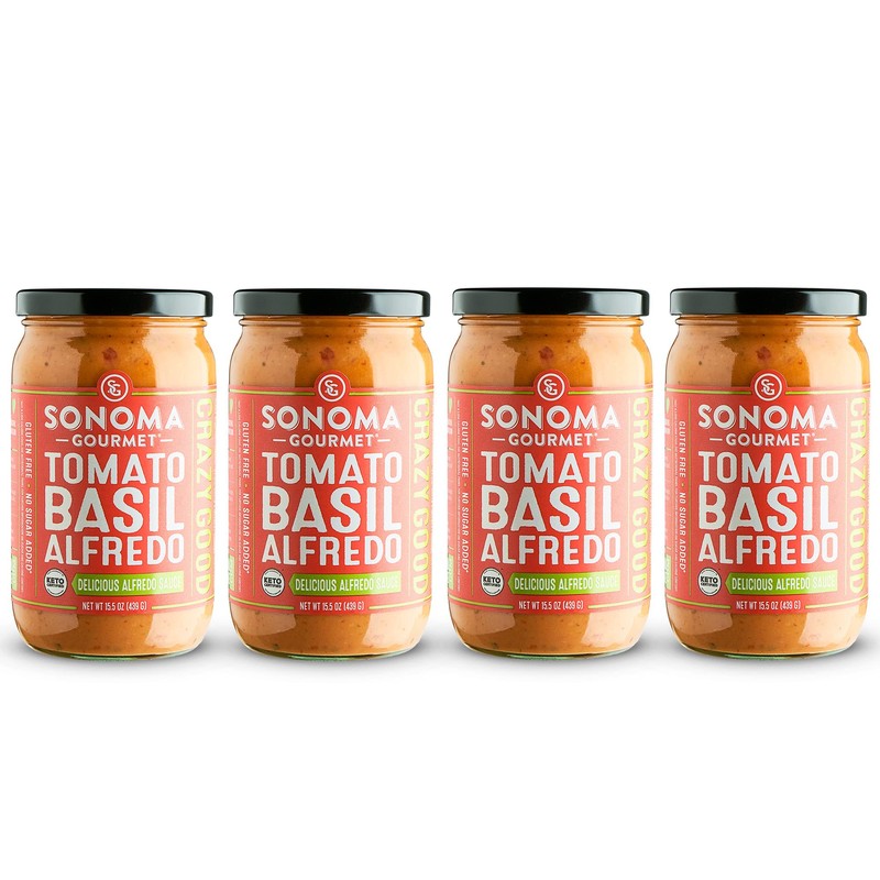 Sonoma Gourmet Tomato Basil Alfredo Pasta Sauce | No Sugar