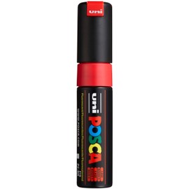 Uni-Ball Posca PC-8K Broad Chisel Tip Marker - Fluorescent Red