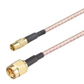 Oiyagai 2pcs RG316 Wire Jumper SMA Male to MCX Female with Connecting Line Coaxial Coax Cable Extender Cable Adapter Jumper (15cm/5.9")