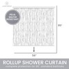 Jakooz Rollup Shower Curtain for Bathroom. Waterproof, 100% PEVA, Heavy