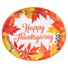 Elyxio 50 Pcs Fall Leaves Oval Paper Plates Happy Thanksgiving