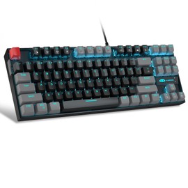 MageGee 75% Mechanical Gaming Keyboard with Red Switch, LED Blue Backlit Keyb...