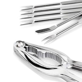 Ajmyonsp 8Pack Seafood Tools Set Crab Crackers Nut Cracker Forks Opener Shellfish Lobster Leg Sheller Knife Kitchen Accessories