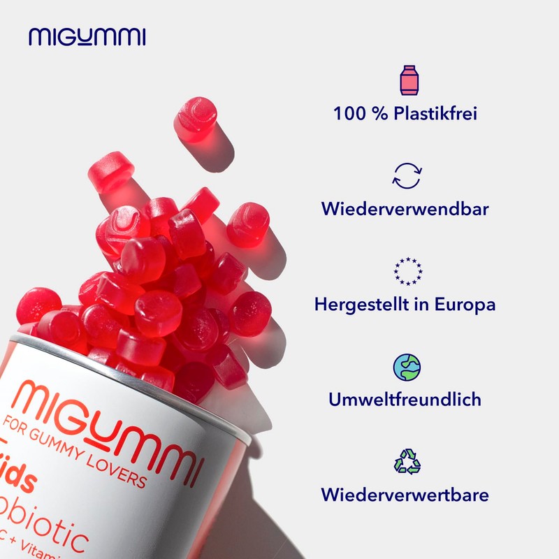 Probiotic Gummies Children | 100 Gummies with Natural Cherry Flavour
