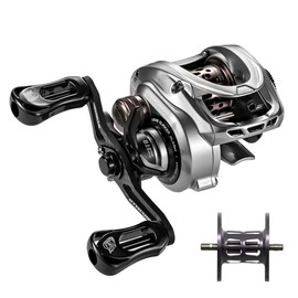 DOVIELLO HICC50 136g/4.8oz Ultralight Baitcaster Reels BFS Reel Baitcasting Fishing Reel 8.1 Gear Ratio 10+1BB 4KG/8.8LB Drag Power Baitcaster Full Carbon High Compact