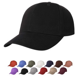 TSSGBL Classic 100% Cotton Structured Baseball Hats Adjustable for Men Women Basic Plain Blank Workout Ball Caps, L-purple, Medium-Large