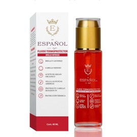 El Español con stylo | Fluido Termoprotector Brillo intenso 40ml | Protector de Calor y Control de Frizz | Hidrata, Desenreda y Da Brillo | Ideal para proteger de Planchas, Secadora, Rayos Uv y cloro de la alberca.