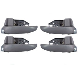 PT Auto Warehouse fits 2002 to 2005 Sonata Interior Door Handle Left Right Front Rear Gray